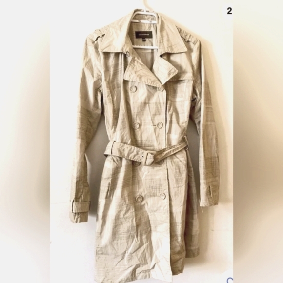 (M)🆕️Trench Coat/Jacket Cream Ptp 19"×L36" - Picture 1 of 9